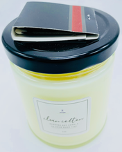 Load image into Gallery viewer, Never over powering, always fresh clean cotton soy candles provide long lasting atmospheric fragrance for hours. Flamesticks included
