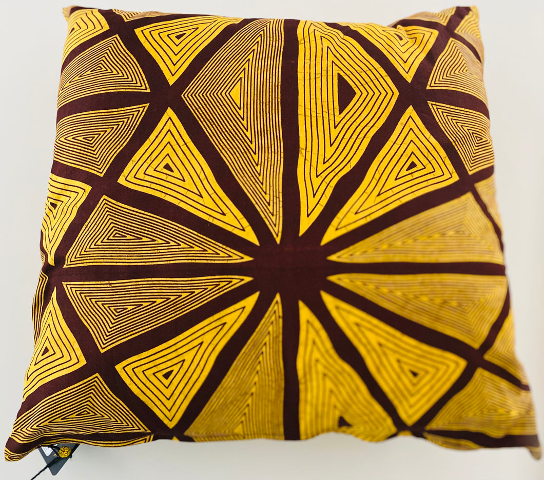 Abstract chocolate and gold African print